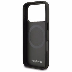 Mercedes ādas The Move magnētiskais viedtālruņa apvalks iPhone 17 Pro - melns