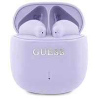 Guess Bluetooth austiņas GUTWSJ14ESGU TWS + dokstacija violetas/violetas drukāts klasiskais logotips