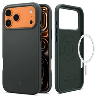 Spigen Silicone Fit Magnētiskais viedtālruņa apvalks iPhone 17 Pro Max - zaļš