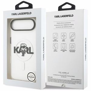 Karl Lagerfeld IML Karl Skice Logotips Magnētiskais viedtālruņa apvalks iPhone 17 Air - caurspīdīgs