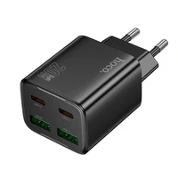 Lādētājs Hoco 2 x USB C + 2 x USB A QC3.0 PD 3A 20W N55 melns