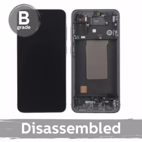 LCD displejs saderīgs ar Samsung A566 A56 5G ar rāmi / gaiši pelēks / (9/10 izjaukts)