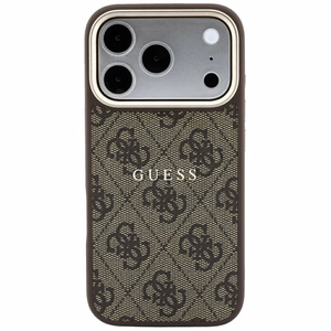Guess Embossed 4G Classic MagSafe maciņš iPhone 17 Pro Max / 18 Pro Max, brūns