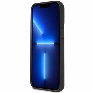 Karl Lagerfeld KLHCP14LKH3DBK iPhone 14 Pro 6.1 melns cietais viedtālruņa apvalks 3D gumijas Karla galva