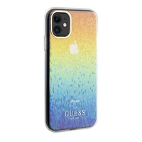 Guess IML Facetēts spogulis Disco Iridescent viedtālruņa apvalks iPhone 11 / Xr - daudzkrāsains