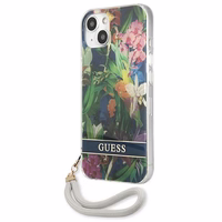 Guess GUHCP13SHFLSB iPhone 13 mini 5.4" zils/zils cietais apvalks Ziedu Siksniņa