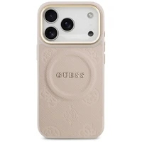 Guess Peony Hot Stamp Magnētiskais viedtālruņa apvalks iPhone 17 Pro - rozā