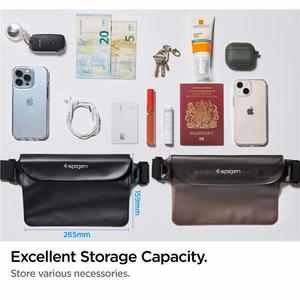 Spigen Aqua Shield A620 ūdensizturīga jostas soma IPX8 - melna