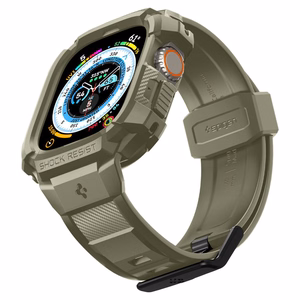 Spigen Rugged Armor Pro - Siksniņa ar korpusu Apple Watch Ultra 49 mm (Vintage Khaki)