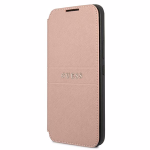 Viedtālruņa apvalks Guess GUBKS22MPSASBPI S22+ S906 rozā Saffiano Stripes