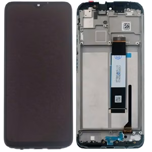 LCD ekrāns Xiaomi Redmi 9T/Redmi Note 9 4G 2021/Poco M3 ar skārienjutīgo ekrānu ar rāmi melns ORG