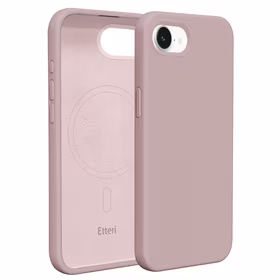Etteri Silikona Mag maciņš for iPhone 16e / 17e gaiši rozā
