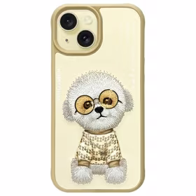 Nimmy Glasses Cool iPhone 15 apvalks – beige