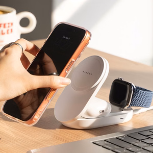 Ringke QI2.2 25W 3in1 magnētiskais induktīvais lādētājs MagSafe - balts