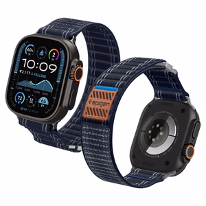 Spigen WBF0 ремешок для Apple Watch 44 / 45 / 46 / 49 mm — темно-синий