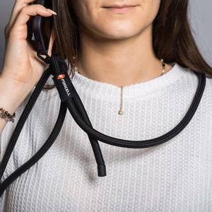 FORCELL F-DESIGN S10X165 šķērsvirziena telefona siksniņa ar regulējamu garumu (maks. 82,5cm cilpā) melna