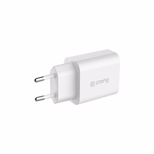 Crong USB-C Travel Charger 20 W PD sienas lādētājs, balts