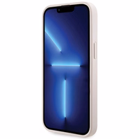 Guess GUHCP14XP4TDSCPP apvalks iPhone 14 Pro Max 6.7" - rozā krustenisks 4G metāla logotips