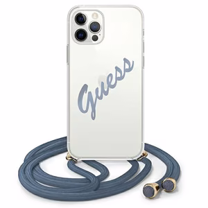 Guess GUHCP12MCRTVSBL iPhone 12/12 Pro 6.1" blue/blue hardcase Script Vintage