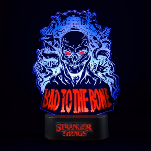 Stranger Things Bad To The Bone LED naktslampiņa, 16 × 24 cm