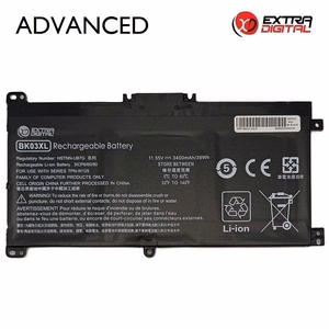 HP BK03XL klēpjdatora akumulators, 3400 mAh, Extra Digital Advanced