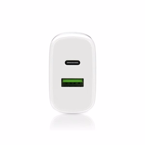 Lādētājs 1 x USB Quick Charge 3.0, 1 x USB-C PD PPS 25W balts