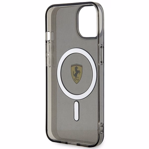 Ferrari FEHMP14SURKK iPhone 14 6.1" melns cietais viedtālruņa apvalks daļēji caurspīdīgs magnētiskais (MagSafe)