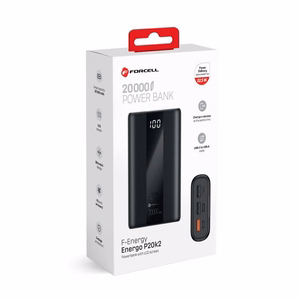 Powerbank Forcell F-Energy Energo P20K2 QC3.0 PD 3A 22,5W 20000 mAh черный