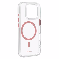 Liavec Spīdīgs Magnētiskais Caurspīdīgs viedtālruņa apvalks Iphone 16 Pro rozā