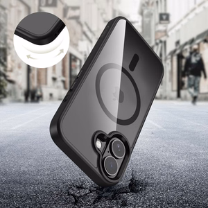 Tech-Protect MagMat Magnētiskais viedtālruņa apvalks iPhone 17 - Caurspīdīgs melns