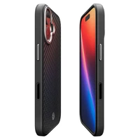 Spigen Enzo Aramid "T" MagSafe viedtālruņa apvalks iPhone 17 - melna un sudraba