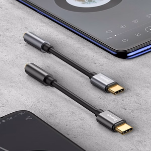 Baseus adapteris L54 USB-C uz ligzdu 3,5 mm tumši pelēks