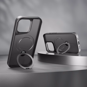 Etteri Matēts Magnētiskais gredzens viedtālruņa apvalks iPhone 14 6,1" melns