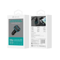 Devia automašīnas lādētājs Extreme 115W 2x USB-C 1x USB melns