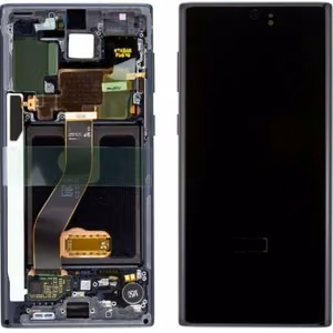 LCD ekrāns Samsung N970F Note 10 ar skārienjūtīgu ekrānu un rāmi melns oriģināls (lietots Grade C)