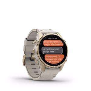 Garmin Fenix 8 3.3 cm (1.3") AMOLED 43 mm digitāls 416 x 416 pikseļi skārienekrāns zelta Wi-Fi GPS (satelīts)