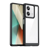 Viedtālruņa apvalks Xiaomi Redmi Note 13 5G ar silikona rāmi - melns