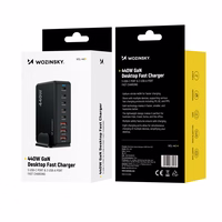 Wozinsky WSL-440 440W Gan QC3 uzlādes stacija - melns