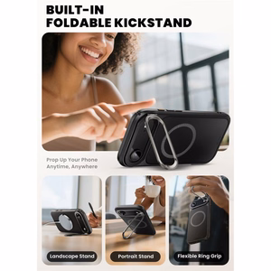 Supcase IBLSN Ares Flip Mag magnētiskais viedtālruņa apvalks MagSafe iPhone 17 Air - melns