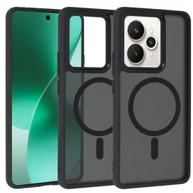 Pilnīgi matēts magnētiskais viedtālruņa apvalks Realme 15/15 Pro 5G melns