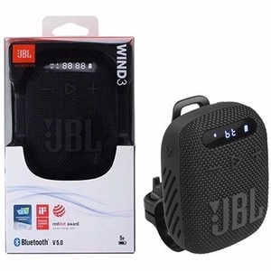 Bezvadu skaļrunis JBL Wind 3 ar stūres turētāju melns