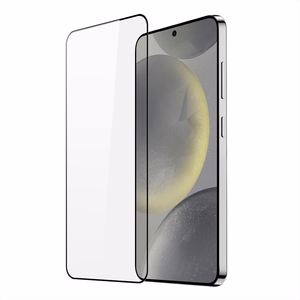 3D Dux Ducis izliektais stikls Samsung S24 - ar melnu rāmi