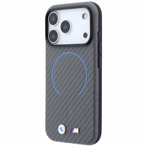 BMW M Carbon Printed Ring MagSafe vāciņš iPhone 18 Pro Max / 17 Pro Max – pelēks