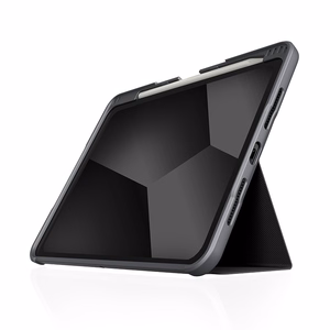 STM Dux Plus izturīgs atverams vāciņš ierīcei iPad Pro 11" M5 (2025) / M4 (2024), melns