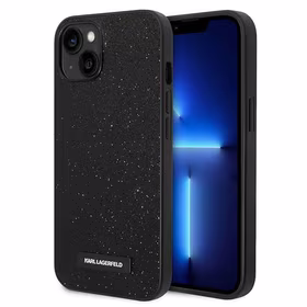 Viedtālruņa apvalks Karl Lagerfeld KLHCP14MG2ELK iPhone 14 Plus 6.7\" melns / melns Glitter Plaque Logo