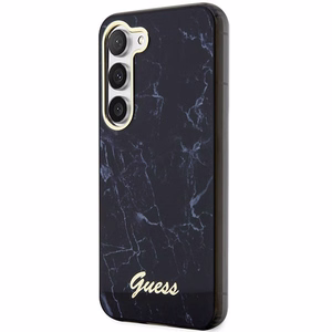 Guess GUHCS23MPCUMAK S23+ S916 melns/melns cietais apvalks Marble