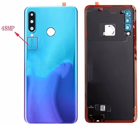 Aizmugurējais vāciņš Huawei P30 Lite/P30 Lite New Edition 2020 Peacock Blue 48MP oriģināls (lietots, Grade A)