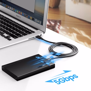 Ugreen US184 20882 USB-A 3.0 / USB-C 3A kabelis 1m - melns