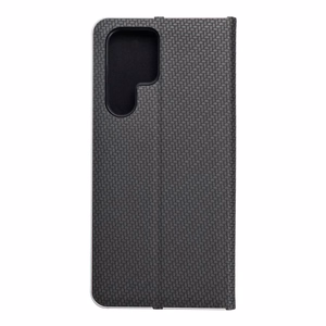 Viedtālruņa apvalks LUNA Book Carbon SAMSUNG S22 Ultra melns