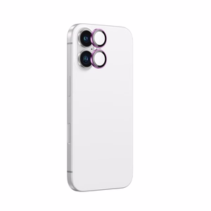 AmazingThing AR Aluminum 2 Lens Glass с рамкой объектива камеры для iPhone 16 / 16 Plus - розовый